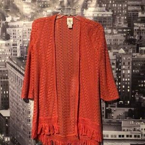 Burnt orange shrug
